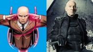 Left: Professor X in comics, Right: Professor X played by Sir Patrick Stewart in 20th Century Fox's X-Men films (Images via Marvel/20th Century Fox)